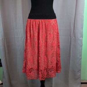 LuLaRoe‎ Coral A-Line Midi Skirt for Night Out